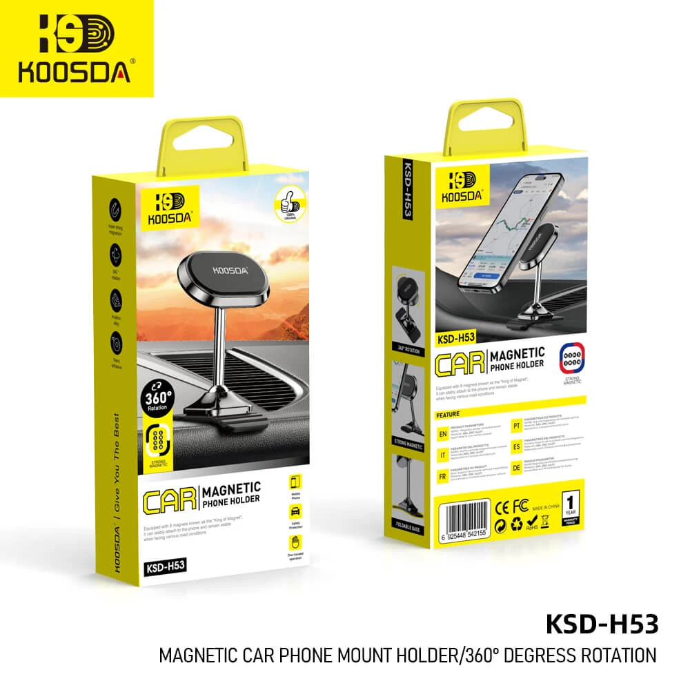 KOOSDA KSD-H53 Magnetic Car Phone Mount Holder360° Degrees Rotation